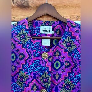 1980s Vintage Drop Waist Secretary Dress